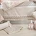 Crib Bedding Set Florence by Glenna Jean | Baby Girl Nursery + Hand Crafted with Premium Quality Fabrics | Includes Quilt, Sheet and Bed Skirt with Pink and Ivory Accents