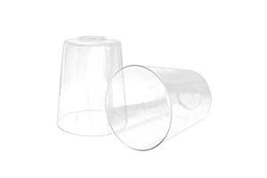 Anmire 2 Pack Clear Glass Shade, Modern Light Fixture Replacement Globe or Cover with 1-5/8-Inch Fitter for Chandelier Wall Sconce Pendant Light, G0026