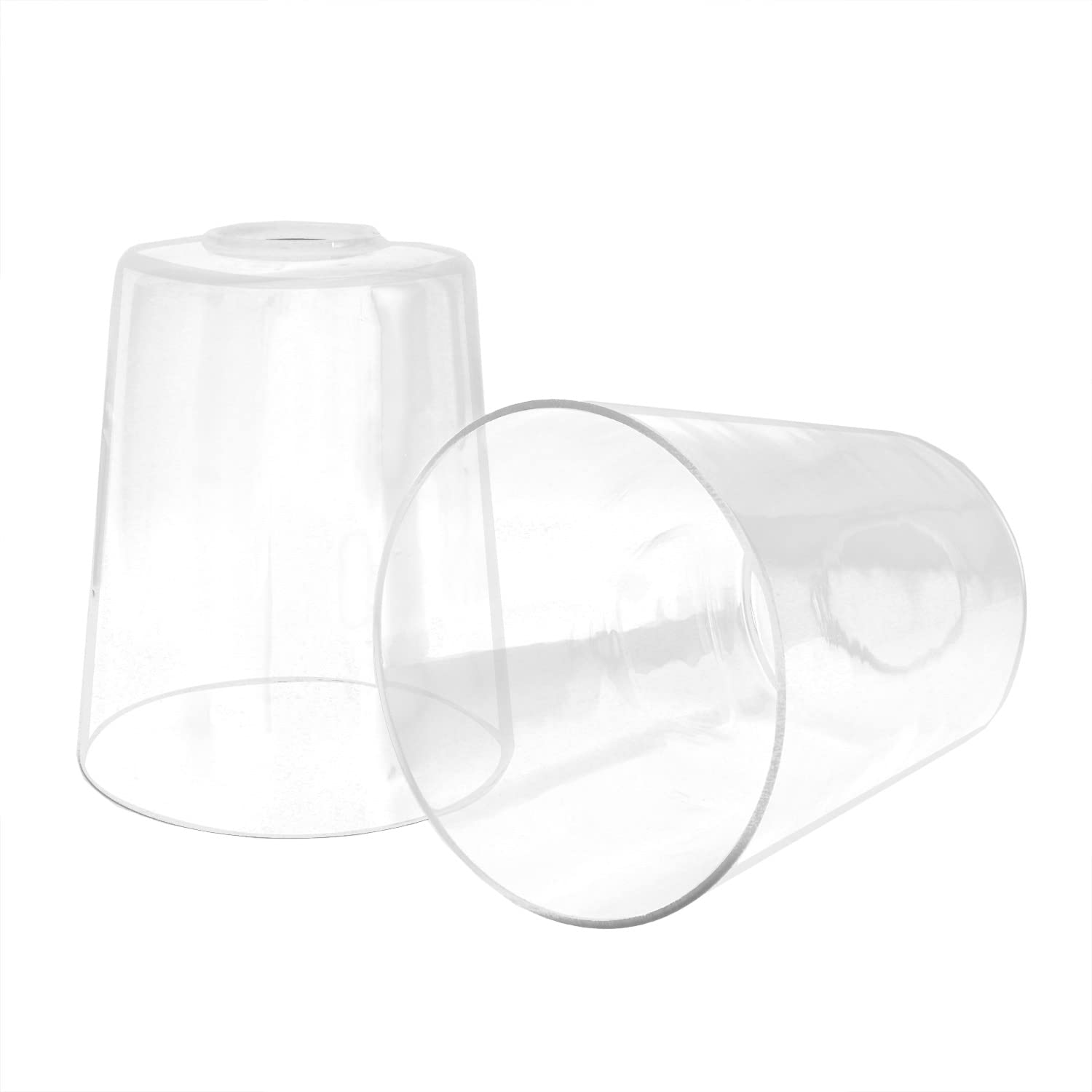 Photo 1 of Anmire 2 Pack Clear Glass Shade, Modern Light Fixture Replacement Globe or Cover with 1-5/8-Inch Fitter for Chandelier Wall Sconce Pendant Light, G0026