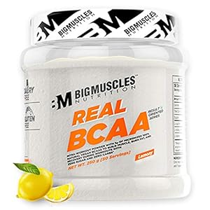 Bigmuscles Nutrition Real BCAA [50 Servings, Lemony] -100% Micronized Vegan, Muscle Recovery & Endurance BCAA Powder, 5…