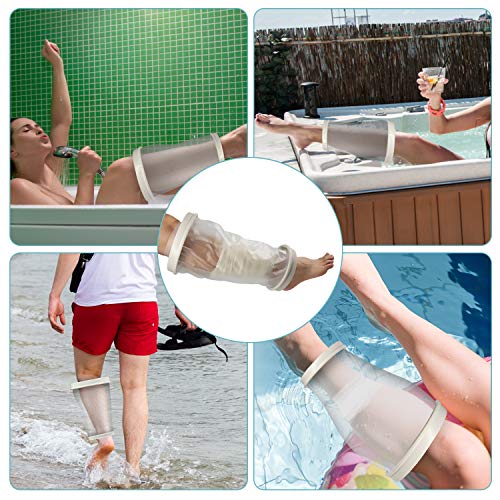 Knee Cast Wound Covers for Shower, Waterproof Reusable Bandage&Cast Protector Knee Surgery, Bath
