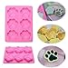 6 Cavity Dog Paw Non-Stick Food Grade Silicone Cake Pan Soap Baking Mold  for Thanksgiving