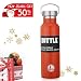 KingSo Flask Double Wall Vacuum Insulated Stainless Steel Sports Water Bottle 20 oz Leak & Sweat Proof Standard Mouth with BPA Free Screw Cap for Hot or Cold Beverages Orange