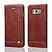 Galaxy S8 Plus Case, Galaxy S8 Plus Wallet Case, [Magnetic Closure] PU Leather Flip Protective Cover with Kick Stand Function Cash/Card Slot Folio Case for Samsung Galaxy S8 Plus - Dark Brown
