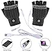 Laptop Women's Men's USB Heated Half & Full Finger Winter Warm Hand Gloves Warmer Wool