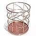 Set of 2, Round Iron Wire Metal Pen/Pencil Holder, Perfect for Stationary Makeup Organizer Holder for Office, School, Home, Rose Gold - by HK Creations