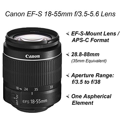 ACELL Canon EOS 2000D (Rebel T7) DSLR Camera with EFS 1855mm Lens + A