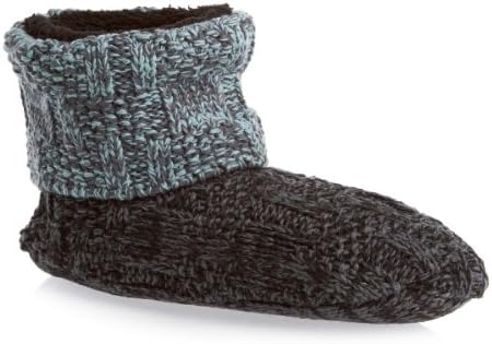 Urban Knit Men's 1 Pair Rugged Cotton Rich Slipper Booties