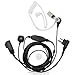 abcGoodefg® 2 pin Covert Acoustic Tube Earpiece Headset Mic with Finger PTT for Motorola Two Way Radio CP200 CLS1110 PR400 CP100 EP450 GTX GP300 P1225 CP185 P110 SP50 earpiece(1 Pack)