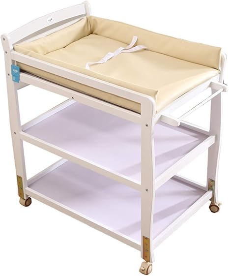 Amazon Co Jp おむつ 交換台 ベビーテーブルモバイル 少年少女ベージュドレッサーバンパーとストレージ ホーム キッチン