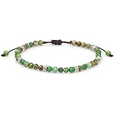 Wovanoo Beaded Bracelet Adjustable Stone String Bracelet Bohemian Colorful Beads Strand Bracelets for Women
