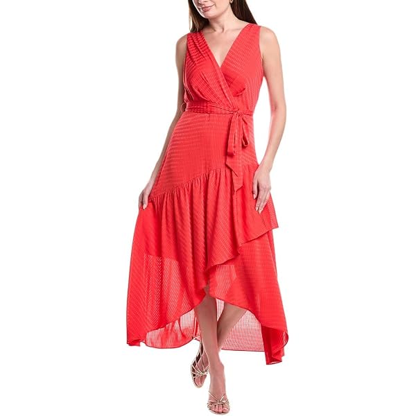 Anne Klein Asymmetrical Surplice Dress at Amazon Women's Clothing store