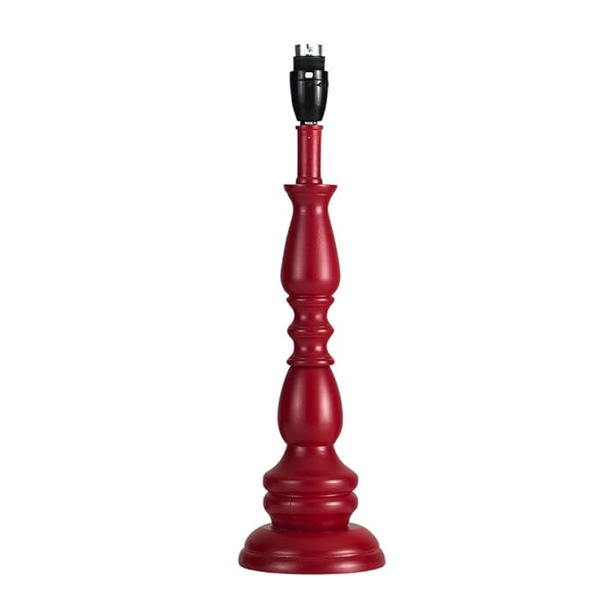 Traditional Style Red Wooden Spindle Table Lamp Base Amazon.co.uk