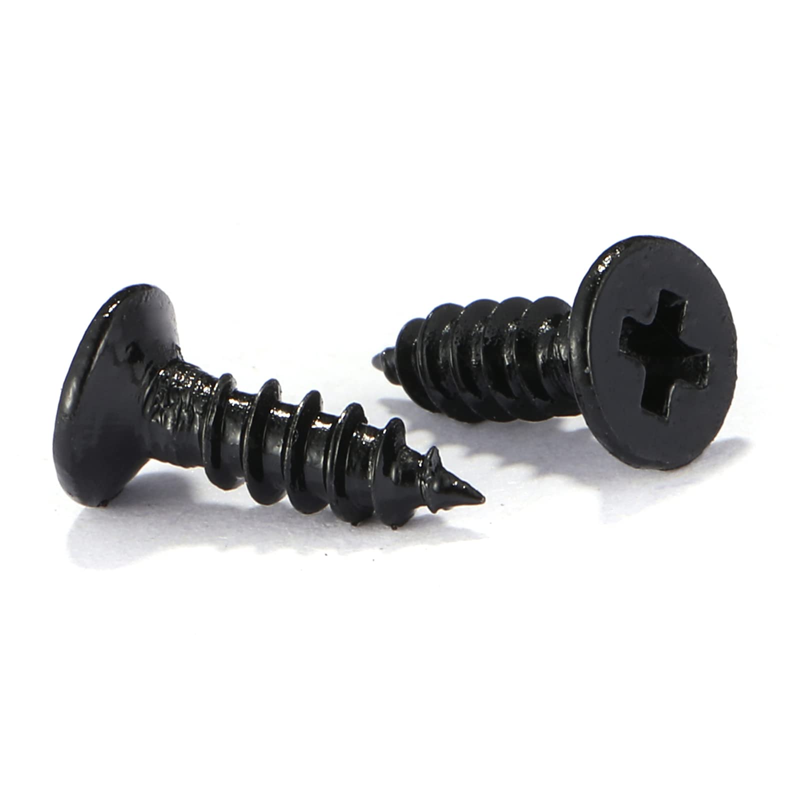 Photo 1 of #6 x 3/8" Wood Screw 100Pcs 18-8 (304) Stainless Steel Screws Flat Head Phillips Fast Self Tapping Drywall Screws Black Oxide by SG TZH