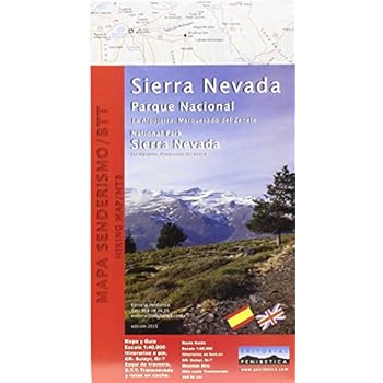 Sierra Nevada National Park Map. Alpujarra, marquesado del Zenete. Scale 1:40.000. Editorial Penibética.