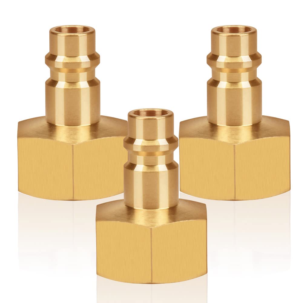 3pcs Air Line Connectors Euro Airline Hose Compressor Fittings 1/2" BSP Air Coupler and Plug Kit Couplings Connector Male