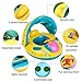 WTOR 3Pcs Baby Pool Float with Canopy Inflatable Arm Bands Swimming Pool Floats Toys Infant Swimming Ring for Toddlers