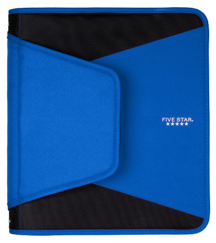 Five Star 1-1/2 Inch Zipper Binder, 3 Ring Binder, 3-Pocket Expanding File, Durable, Color Selected For You (28012)