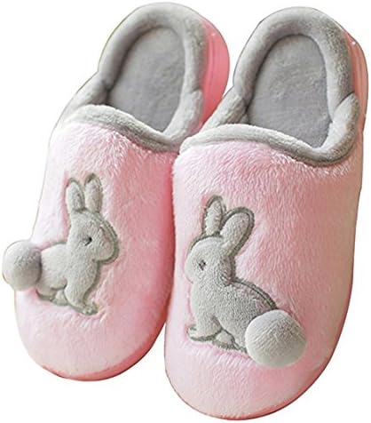 Blubi Women's Plush Closed Toe Bunny Slippers Cute House Slippers Cute Slippers