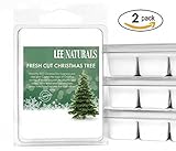 Lee Naturals Winter & Holiday - (2 Pack) FRESH CUT CHRISTMAS TREE - BEST SELLER - Premium All Natural 6-Piece Soy Wax Melts. Hand Poured Naturally Strong Scented Soy Wax Cubes