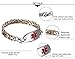 JF.JEWELRY Two-Tone Figaro Stainless Steel Link Medical Alert ID Bracelet for Men and Women,7.9 Inch