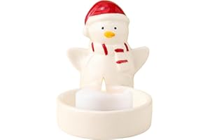 Ceramic Penguin Candle Holder - Festive Table Accent, Seasonal Christmas Decoration for Dinners, Gatherings and Celebrations 
