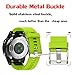 ANCOOL Compatible with Fenix 5S Bands Easy Fit 20mm Silicone Watch Bands Replacement for Fenix 7S/D2 Delta S/Fenix 6S/Fenix 6S Pro/Fenix 5S Plus Smartwatches (Silver Buckle, Green)