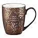 Brown Bible Verse Mug – Floral Faith Mug for Women & Men, Ceramic Coffee Mug w/Gold Trim & Psalm 13:5 Calligraphy – “I Trust In God’s Unfailing Love” Mug, 12 oz