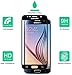 [2-Pack] Dmax Armor for Samsung Galaxy S6 Screen Protector, (Full Screen Coverage) [Tempered Glass] Anti-Scratch, Anti-Fingerprint, Bubble Free, (Black)