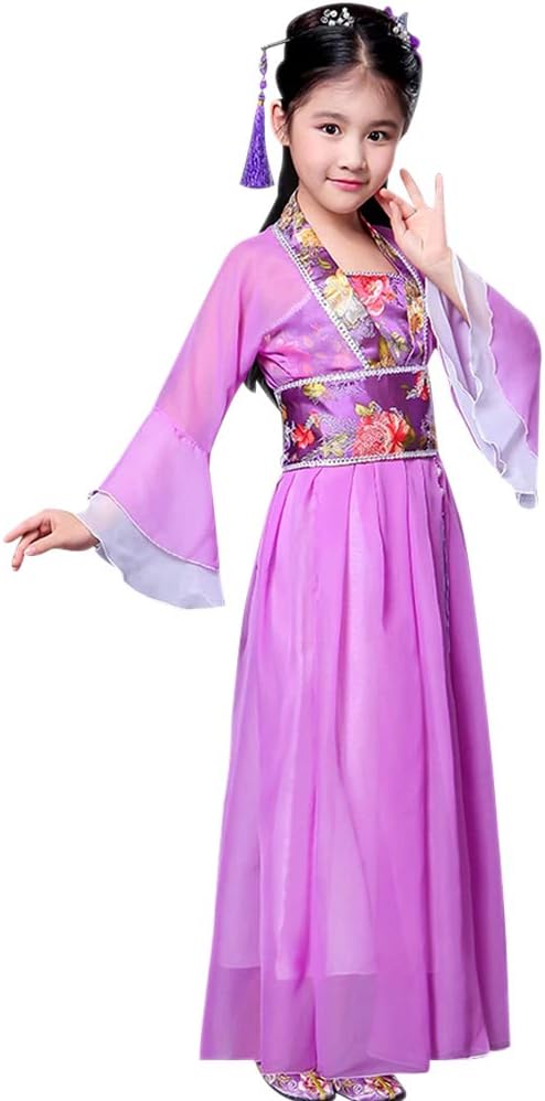 Chinese Style Hanfu - Chinese Ethnic Style Girls'Dance Hanfu Dress