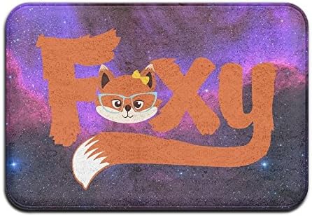 Megamagci Soft Non-slip CUTE FOXY Bath Mat Coral Fleece Area Rug Door Mat Entrance Rug Floor Mats
