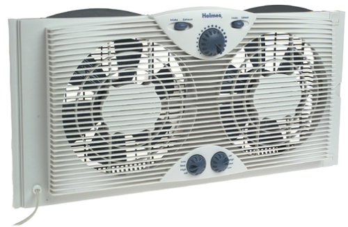 Ventilador de ventana doble de doble hoja Holmes