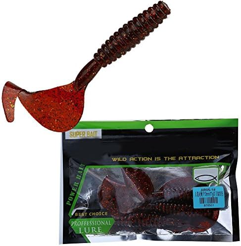 Salty Soft Fishing Lure Twisted Tail Soft Worm Curly Tail Soft Maggots Soft Grub Fishing Baits