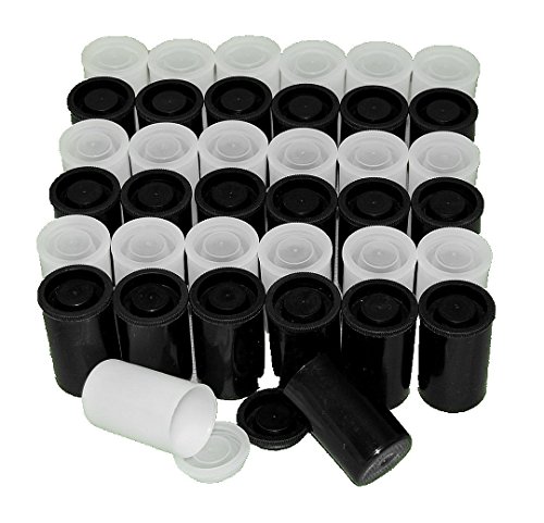 CTKcom 35MM Film Canisters(36 pack)- Tight Sealing Lids on All Canisters for Travel or Small Storage and Geocaching, 36 pack(Black+White) - Thumbnail 7