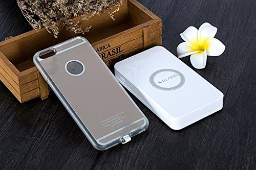 Qi Wireless Charging Receiver Case for 4.7" 4.7inch Apple iPhone6 iPhone6s Back Cover with Flexible Lightning Connector Fast Speed (Gold)