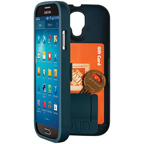 EYN (Everything You Need) Protective Case with Built-In Storage for Samsung Galaxy S4 - Peacock