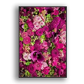 Framed Canvas Wall Art for Living Room, Bedroom Rose Closeup XIII Canvas Prints for Home Decoration Ready to Hang - 16x24 inches