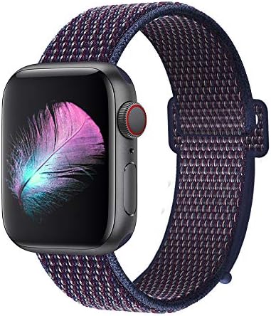 GIPENG For Apple Watch Strap 38MM 42MM, Soft Nylon iwatch Strap, Replacement for Apple Watch Sport, Series 3, Series 2, Series 1, Nike+, Edition, Hermes, with Hook and Loop Fastener, Adjustable Closure Wrist Strap