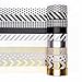 UNIQOOO 10 Rolls Adhesive Holiday Washi Tape Masking Tape Set, Metallic Foil Gold Silver Black, 32 Feet Each Roll- Perfect for Christmas Crafting DIY, Gift Wrapping, Scrapbook, Bullet Journal