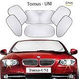 Tomus-UNI 6 Piece Car Windshield Sunshade Window Sunshade Protector Foldable Windshield UV Reflector Protector Keeps Vehicle Cool