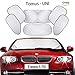 Tomus-UNI 6 Piece Car Windshield Sunshade Window Sunshade Protector Foldable Windshield UV Reflector Protector Keeps Vehicle Cool