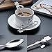Skedee 6 Pcs Stainless Steel Coffee Spoon Love Cat Hanging Spoons Dessert Spoons Tea Coffee Scoops - 4 3/5 Inches
