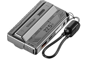 Ludnsghsjk DIY 21700 Power Bank Case Without Battery PD 20W Fast Charging Detachable Cable Gray