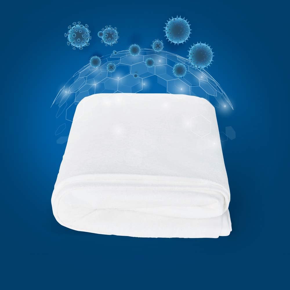 Duroflex Duro Safe Antiviral, Waterproof, Stainproof, Skin Friendly Cotton Fabric King Size Mattress Protector Treated with HeiQ Viroblock Swiss Technology, White (78 X 72 Inch) Pack of 1