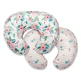 Boppy Boutique Pillow Cover, Pink White Floral Duet, Minky Fabric in a fashionable two-sided design, Fits ALL Boppy Nursing Pillows and Positioners