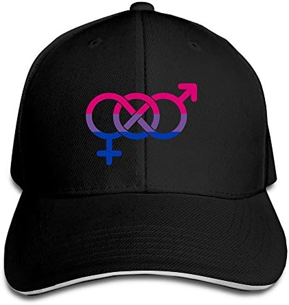 Bisexual Symbol Snapback Cap Fitted Baseball Caps Black