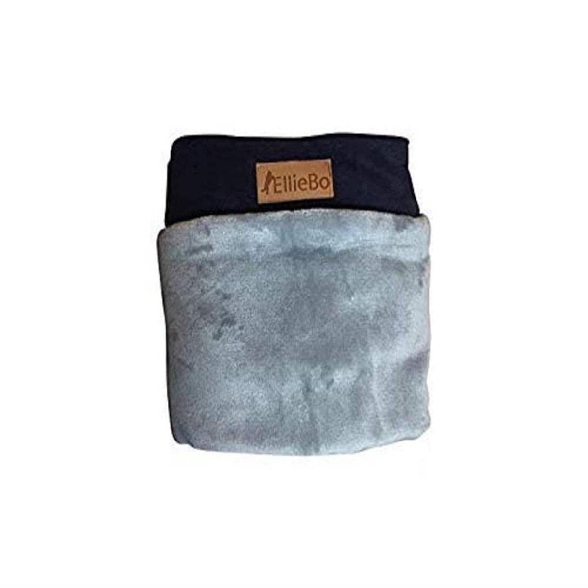 Ellie-Bo Small Dog Bed Cover for 24-inch Dog Cage/Crate - Blue Corduroy/Grey FauxFur
