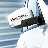 KaLaiXing 2 pcs Rearview Mirror Reflective Decal. Resident Evil Umbrella Rearview Mirror Reflective Decal Stickers for Car Motorcycle Bicycle-Black