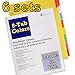 Current index dividers 8-tab color, compare to Wilson Jones Insertable Binder Tab Dividers, 8 Tab Multicolor (W54311A) - 6 packs of 8 sets