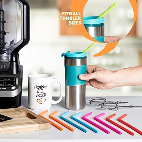 15 FITS All TUMBLERS Straws - Reusable Silicone Straws for 30 and 20 oz Yeti - Flexible Easy to Clea - //coolthings.us